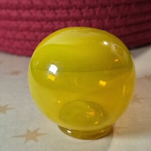 Yellow Glass Sphere Decor